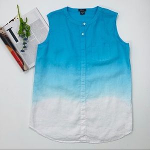 Pure Amici | Blue White Hombre dyed linen